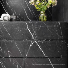 Chinese nero black marquina marble tiles